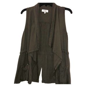 Olive green sleeveless vest